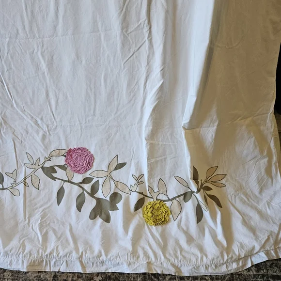 Anthropologie Vintage Ibbie Collection Flower Blooms Duvet Cover King - Picture 2 of 9